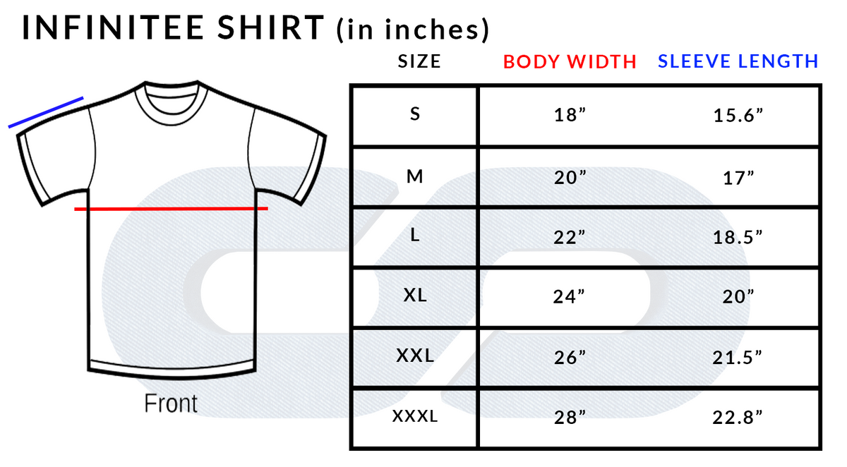 Infinity Size Guide Sizing – The City of Infinity